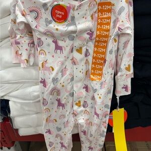 Magnetic Me Rainbow Unicorn Footie - Pink, Purple, Gold